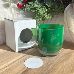 glassybaby mistletoe votive green